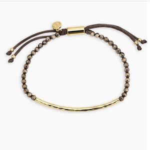 Gorjana Power Gemstone Bracelet Pyrite - Strength with jewelry holder dustbag
